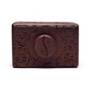 Boite tarots Yin et Yang en bois sculpté 1