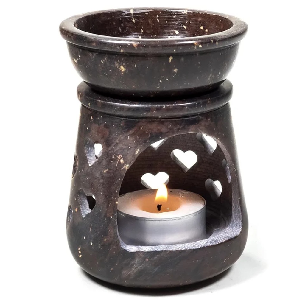 Brûle-parfum - Coeurs - en pierre à savon 0