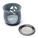 Brûle encens Pentacle en pierre à savon gris 2