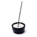Bol encens pierre Ollaire noire + pierres blanches 0