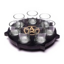 Bougeoir Divinité en pierre Ollaire Pentacle 0