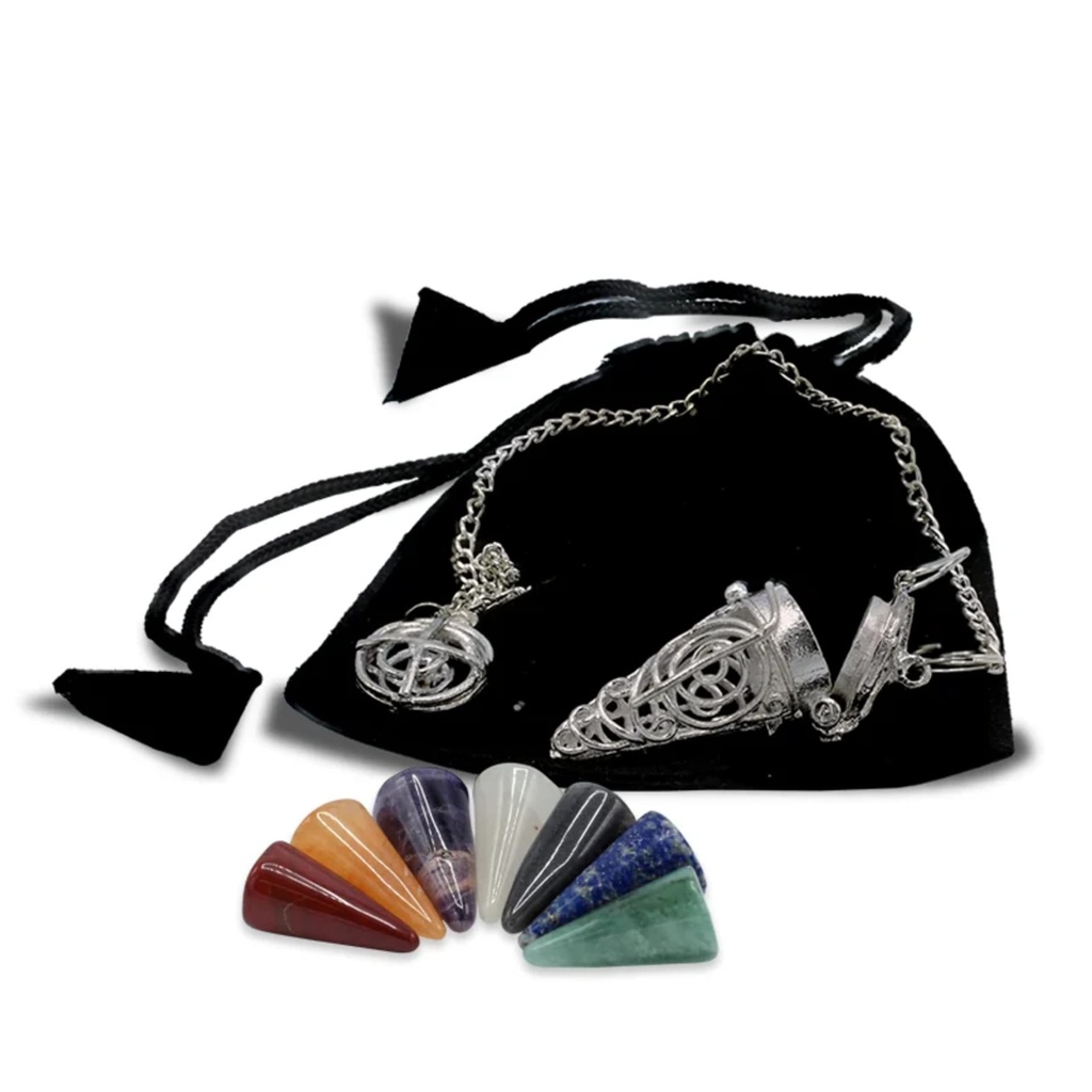 Pendule Choku Rei avec pierres 7 Chakra 0