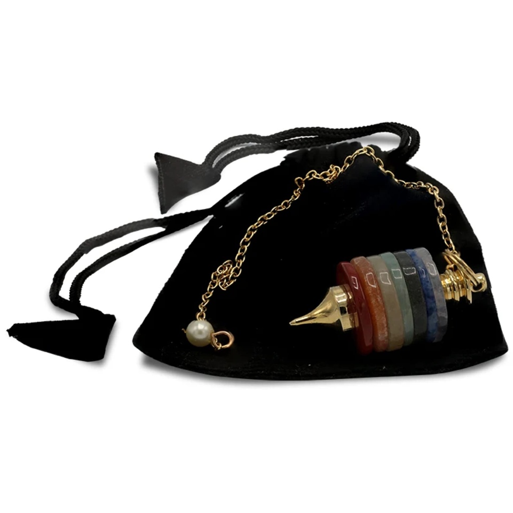 Pendule pierres dures couleurs 7 Chakra L 0