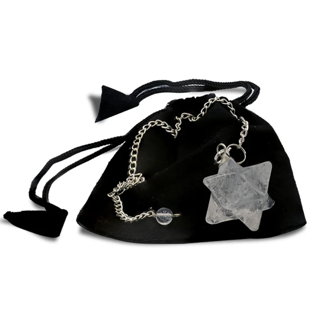 Pendule Cristal de Roche Merkaba 7 Chakra 0