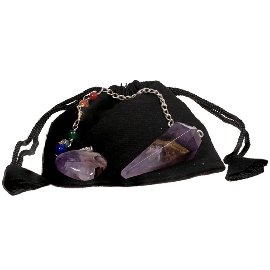 Pendule Améthyste chaînette 7 Chakra 2