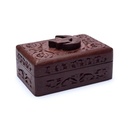 Boîte tarots étoile et lune bois sculpté 0