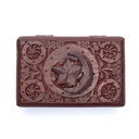 Boîte tarots étoile et lune bois sculpté 1