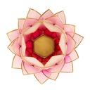 Eclairage d’ambiance Lotus rose bord or grand 0