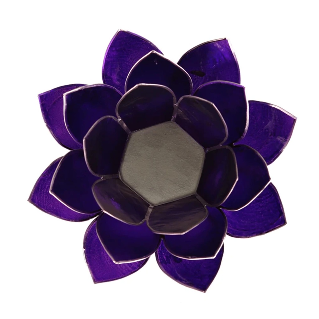 Eclairage Lotus 7° chakra violet &argent 1