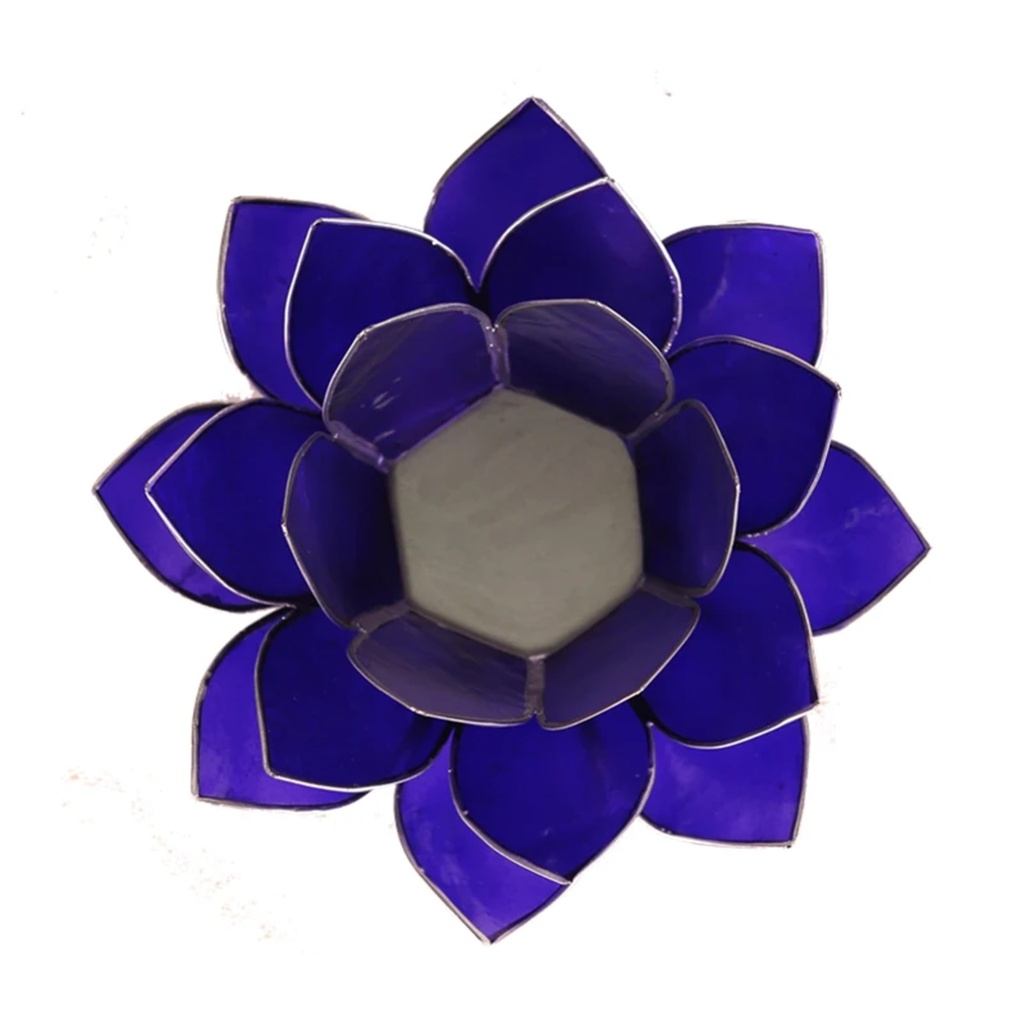 Eclairage  Lotus 6° chakra indigo argent 1