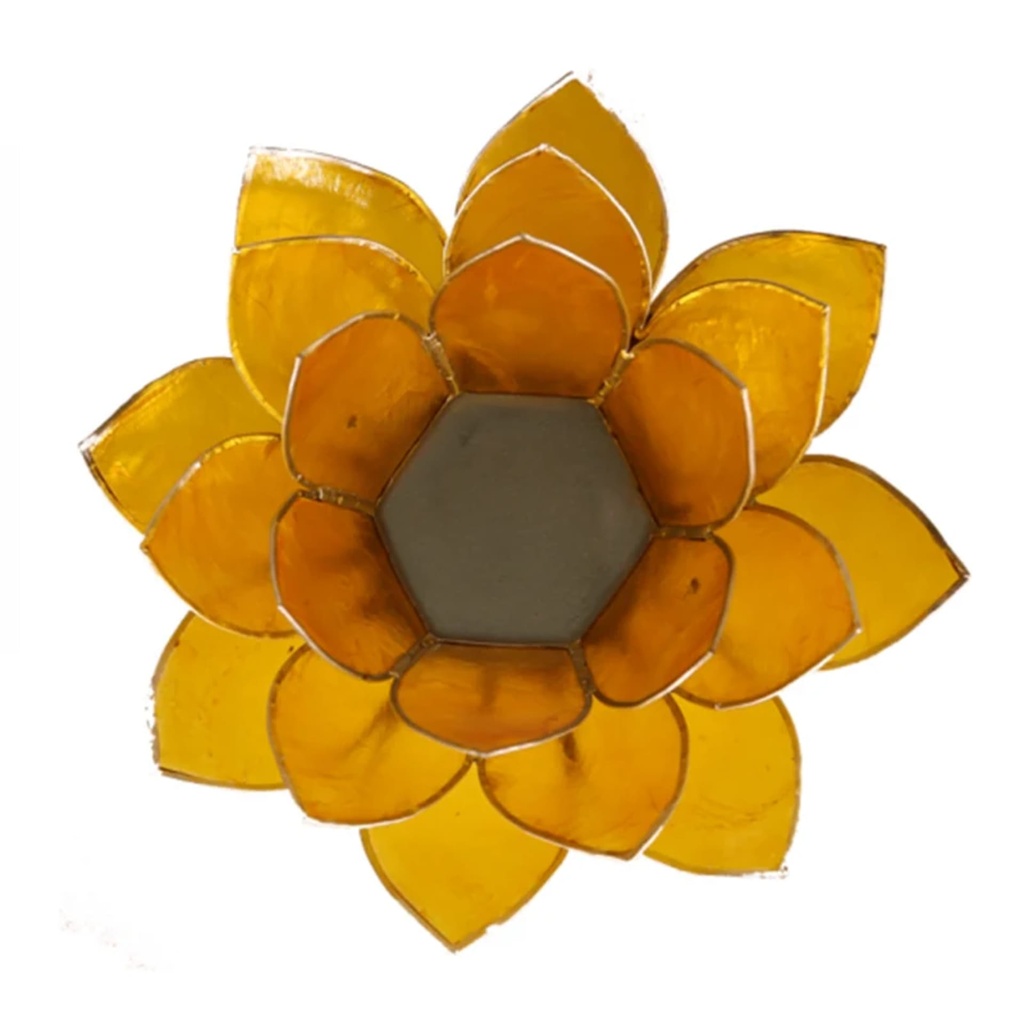 Eclairage  Lotus 3° chakra jaune & argent 0