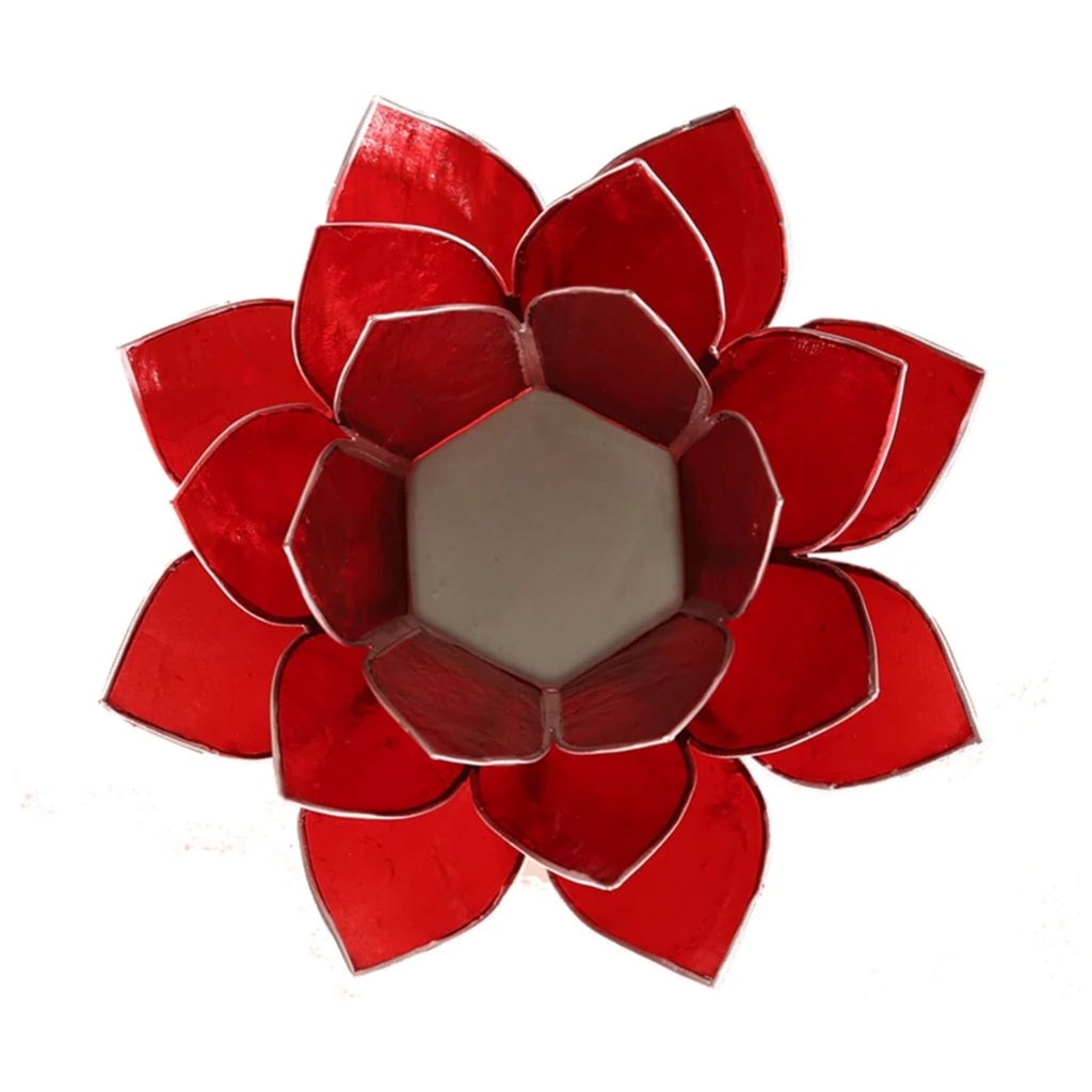 Eclairage Lotus 1° chakra rouge/argent 0