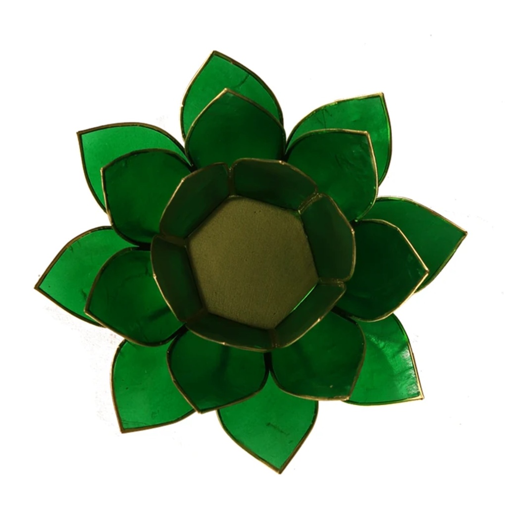 Eclairage  Lotus 4° Chakra vert & or 1