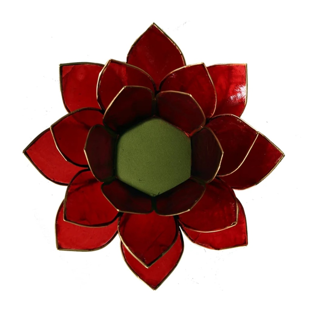 Eclairage Lotus 1° Chakra rouge & or 1