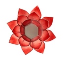 Eclairage ambiance Lotus rouge bords argent 1