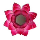 Eclairage d’ambiance Lotus rose bords argent 1