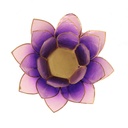 Eclairage d’ambiance Lotus violet bords or 1