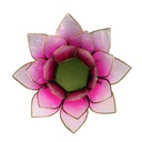 Eclairage d’ambiance Lotus rose bords or 1