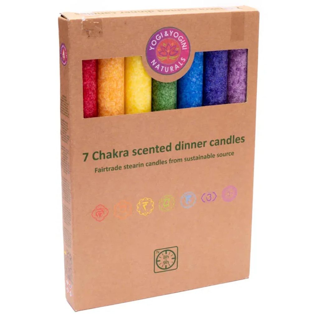Bougies des Chakra parfumée - longue SET de 7 0