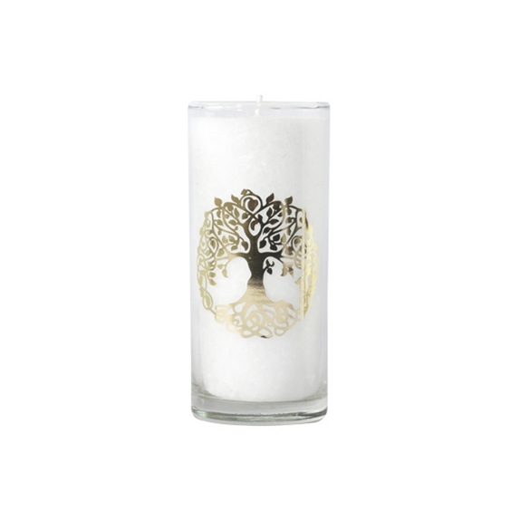 Bougie en Cire végétale Blanche Arbre de vie 3