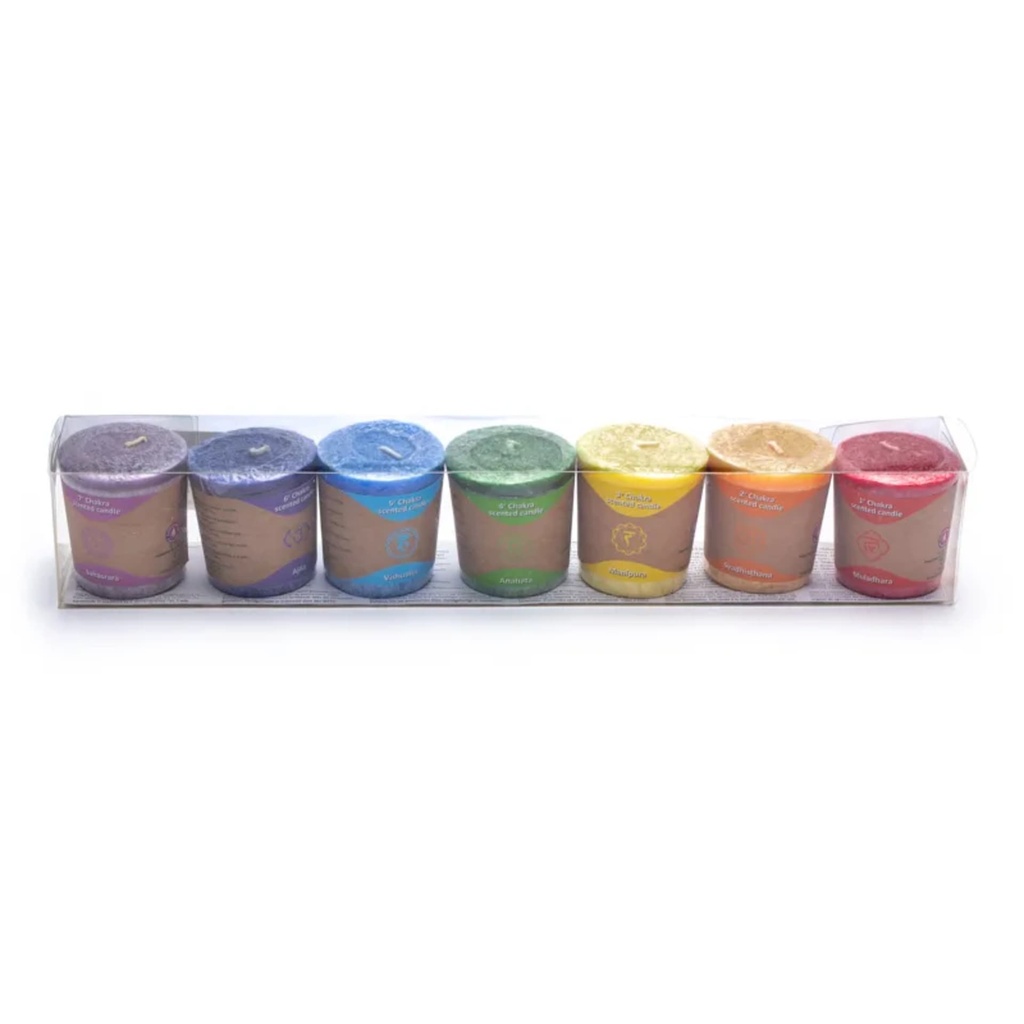 Bougies votives parfumées Chakras confection x7 0