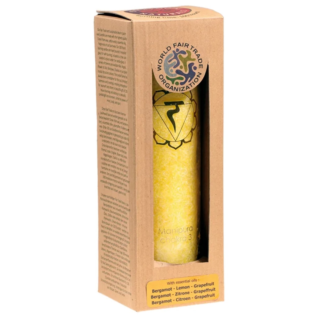 Bougie parfumée 3° chakra stearine 100 heures 1