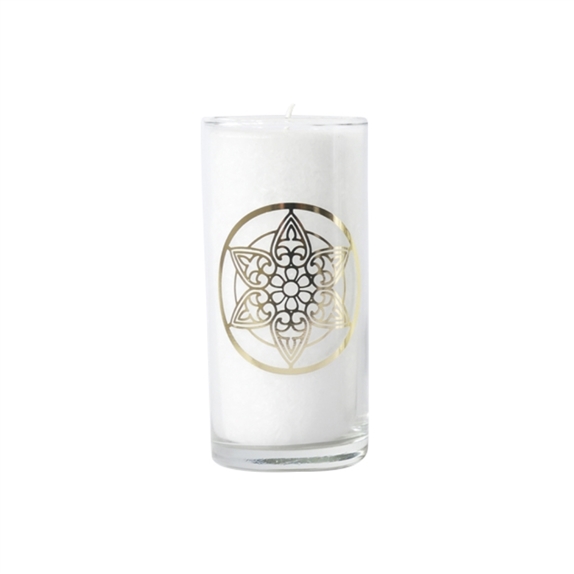Bougie en Cire végétale Blanche Mandala 3