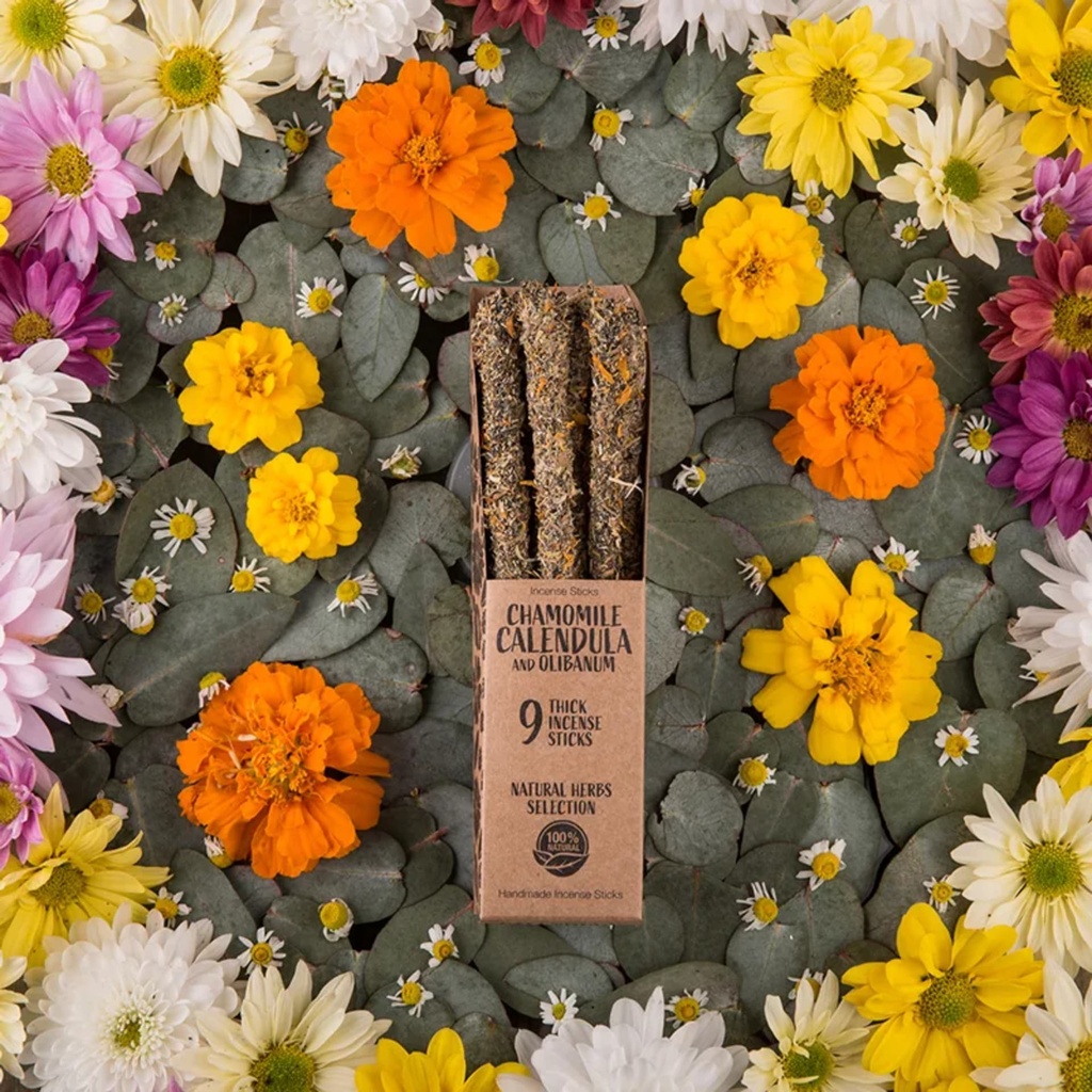 Sagrada Madre encens aux herbes Camomille Calendula - Oliban 1