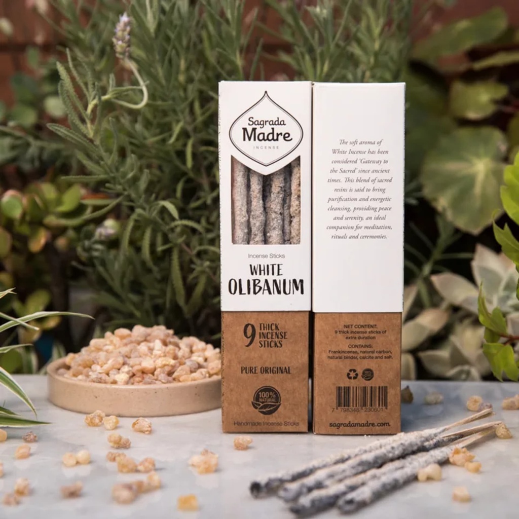 Sagrada Madre Encens aux herbes Oliban Blanc 0