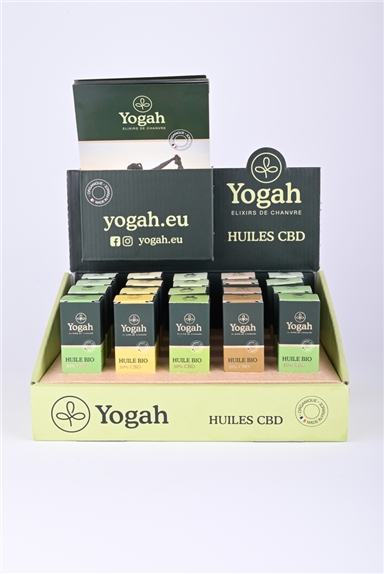 Présentoir 20 Huiles CBD aromatisées 1