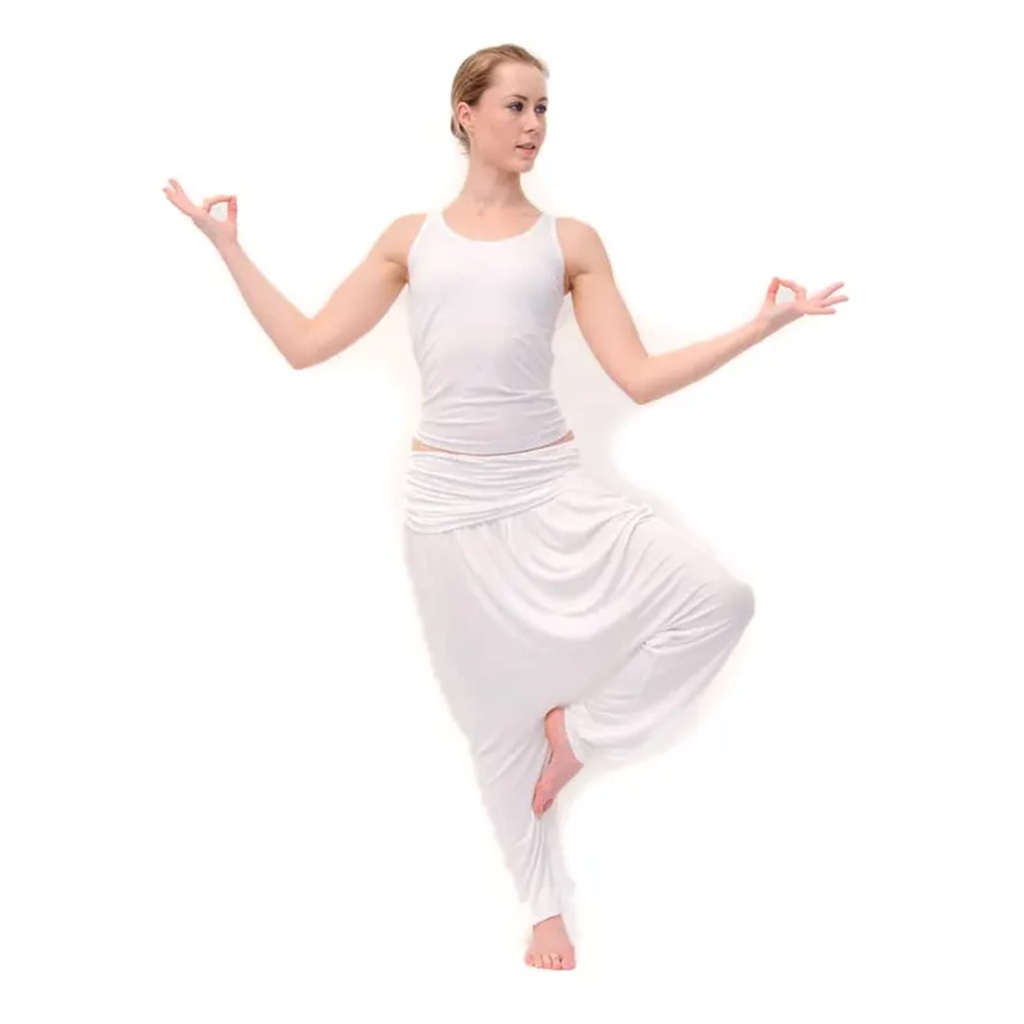 Yoga pantalons comfort flow blanc S-M 2