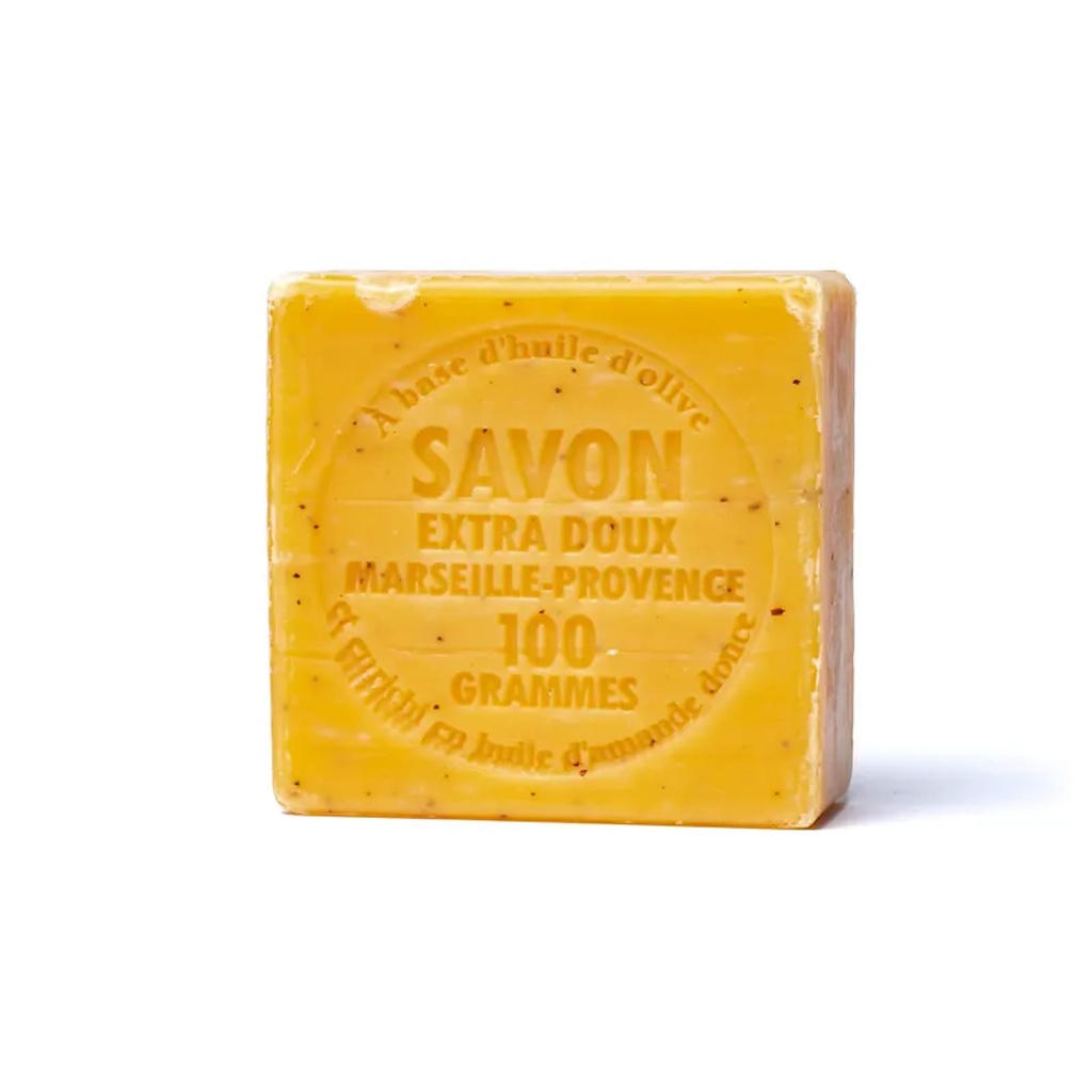 Savon naturel de Marseille exfoliant à l'abricot 0