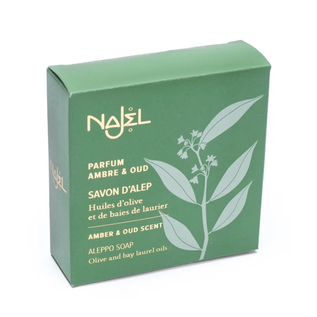 Savon d'Alep Ambre & bois de Oud (d'agar) + cordon 1