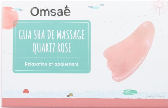Gua Sha Palme en Quartz rose 2