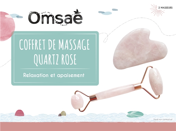 Coffret de Massage pour le Visage en Quartz rose 2