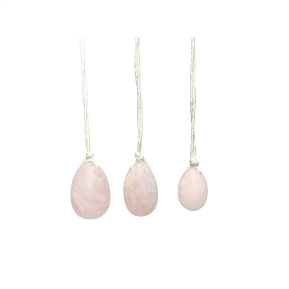 ufs de Yoni en Quartz rose Assortiment de 3 3