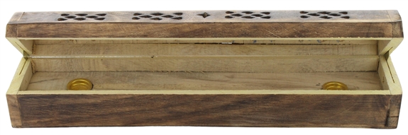 Boîte Porte-encens Bâton et Cône en Bois de manguier Semi-hexagonale 2