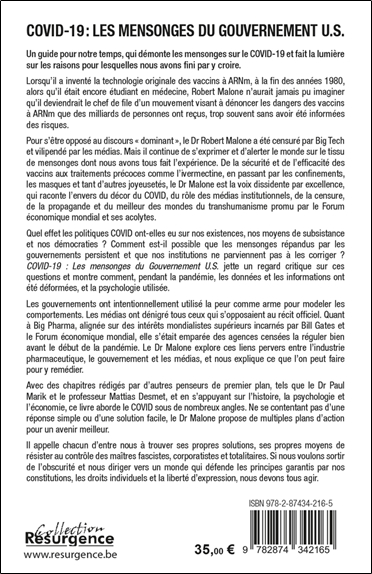 COVID-19 - Les mensonges du gouvernement U.S. - Clefs pour une bio-éthique rigoureuse 2