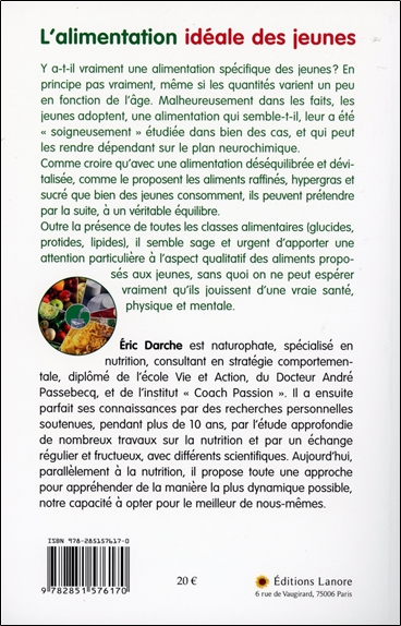 L'alimentation idéale des jeunes - Comment favoriser l'équilibre physique et mental des enfants, adolescents ou jeunes adultes 2