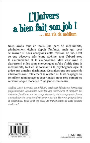 L'Univers a bien fait son job !  ma vie de médium 2