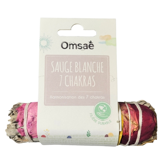 Bâton de Sauge blanche 7 Chakras 10 cm 5