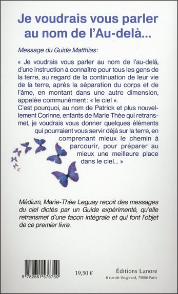 Je voudrais vous parler au nom de l'Au-delà Préparer votre vie sur Terre, pour mieux vivre après 2