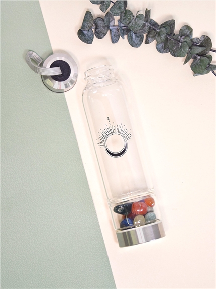 Bouteille en verre Pierres Roulées 7 Chakras 1