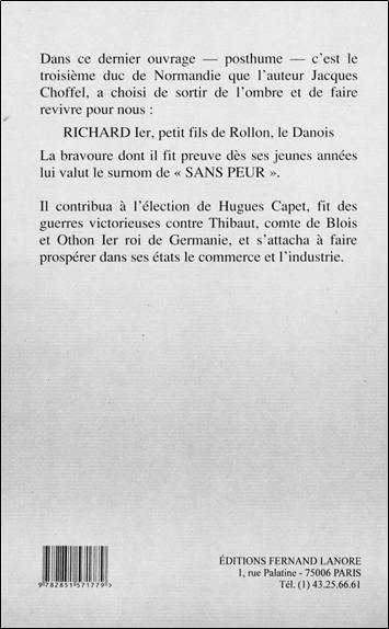 Richard sans peur - Duc de Normandie - 932-996 2