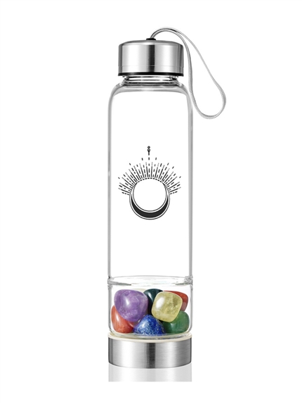 Bouteille en verre Pierres Roulées 7 Chakras 2