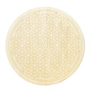 Socle de rechargement en bois Fleur de Vie gravée 20 cm 2