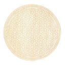 Socle de rechargement en bois Fleur de Vie gravée 30 cm 2