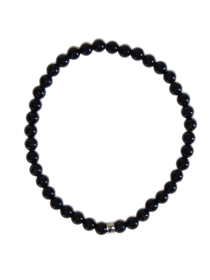 Bracelet Tourmaline Noire Perles rondes 4 mm 2
