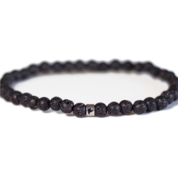 Bracelet Tourmaline Noire Perles rondes 4 mm 7
