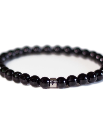 Bracelet Tourmaline Noire Perles rondes 6 mm 3